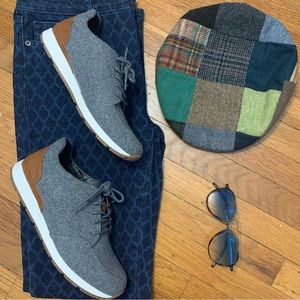 B.O.C. By Born by Women Kasey Laceup, Wool, Faux Leather Blend, Like New